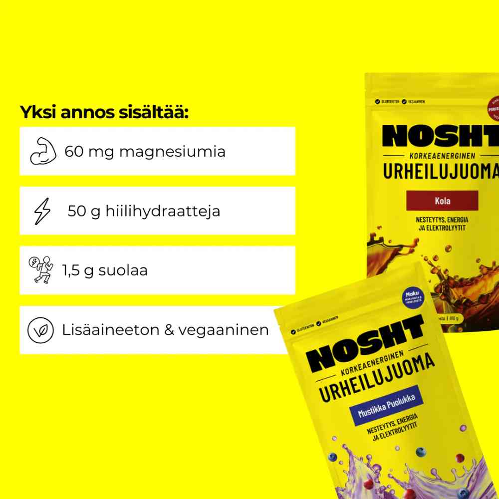 Nosht Urheiluravinteet Korkeaenerginen urheilujuoma Treeline Outdoors