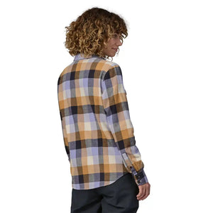 Long-Sleeved Organic Cotton Midweight Fjord Flannel Shirt Women's