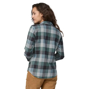 Long-Sleeved Organic Cotton Midweight Fjord Flannel Shirt Women's