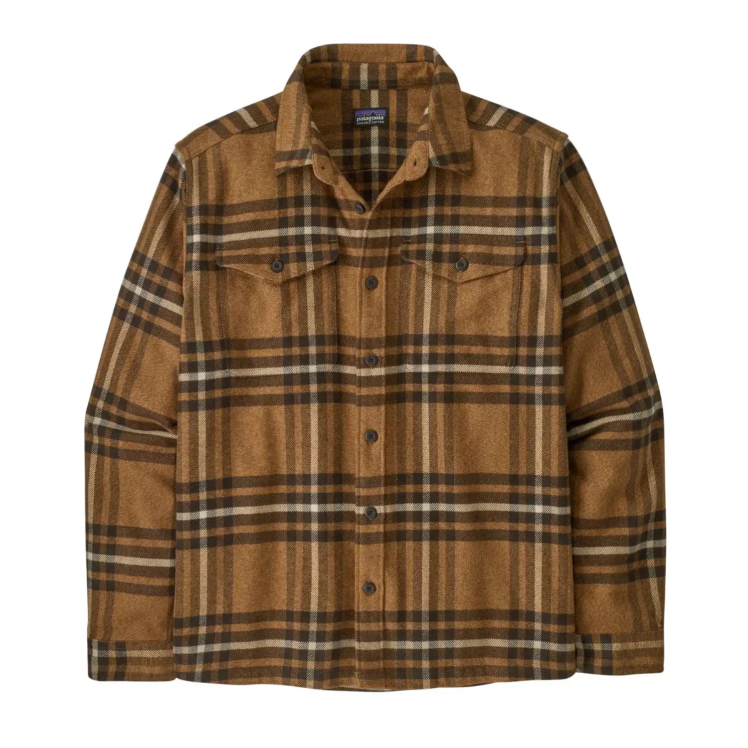 Long-Sleeved Organic Cotton Midweight Fjord Flannel Shirt Men's