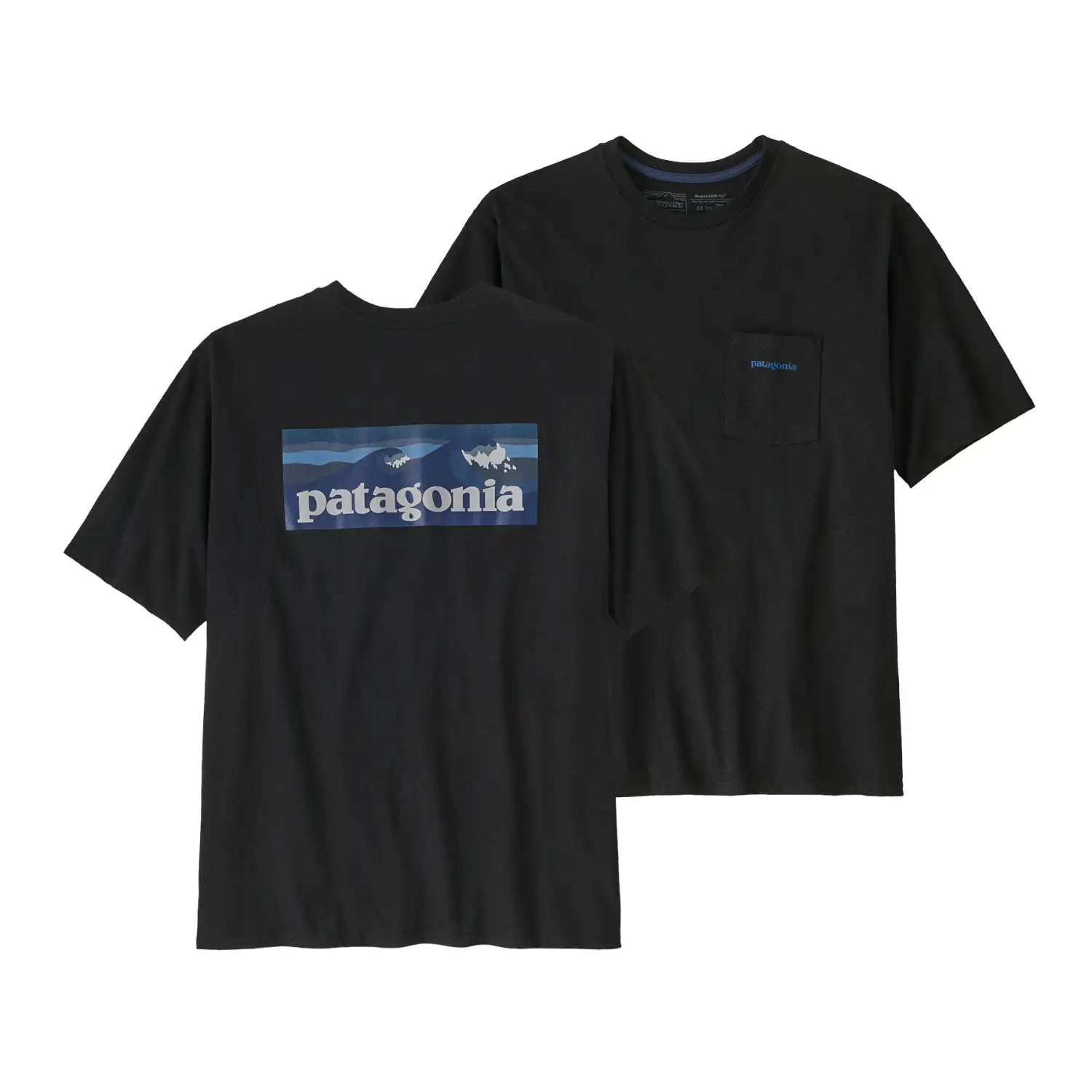 Patagonia T-paidat Boardshort Logo Pocket Responsibili-Tee Men's Treeline Outdoors