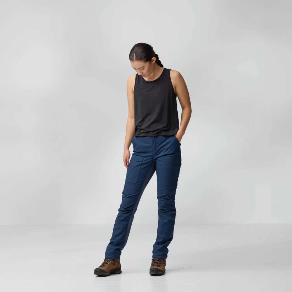 Fjällräven Ulkoiluhousut Abisko Hybrid Trail Trousers Women's Treeline Outdoors