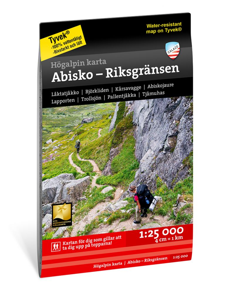 Calazo Kartat Högalpin karta Abisko - Riksgränsen Treeline Outdoors
