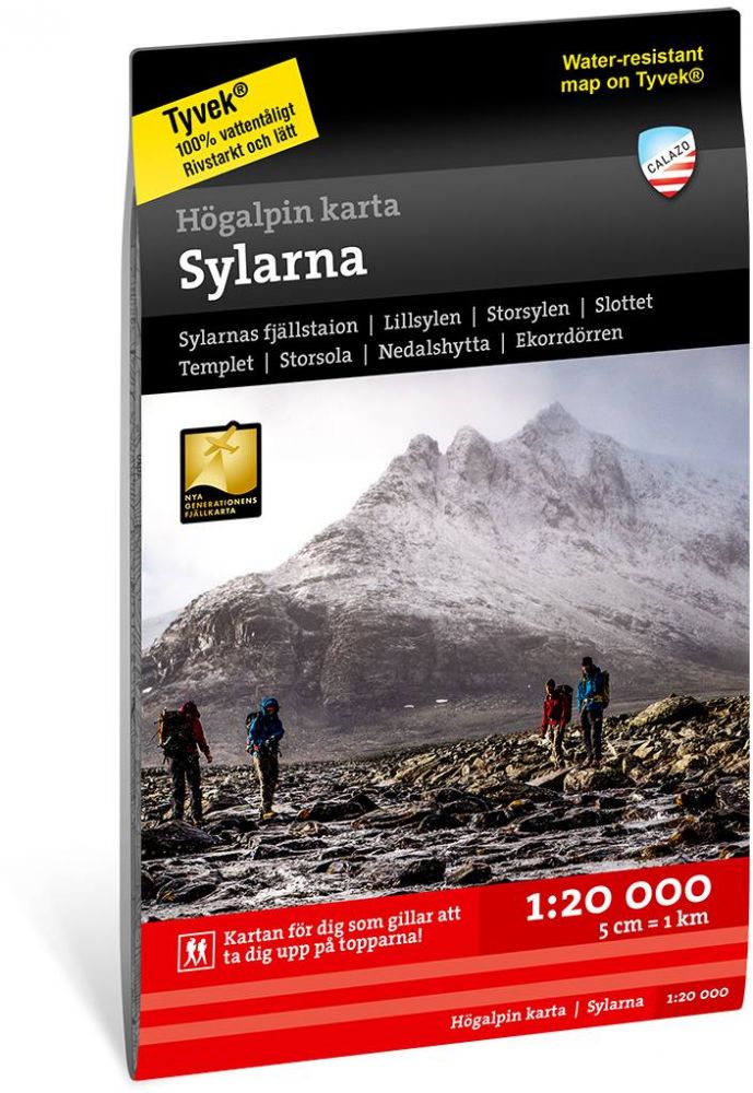 Calazo Kartat Högalpin karta Sylarna Treeline Outdoors