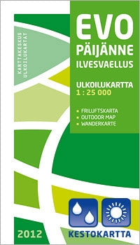 Karttakeskus Kartat Evo Päijänne Ilvesvaellus ulkoilukartta 1:25 000, 2012 Treeline Outdoors