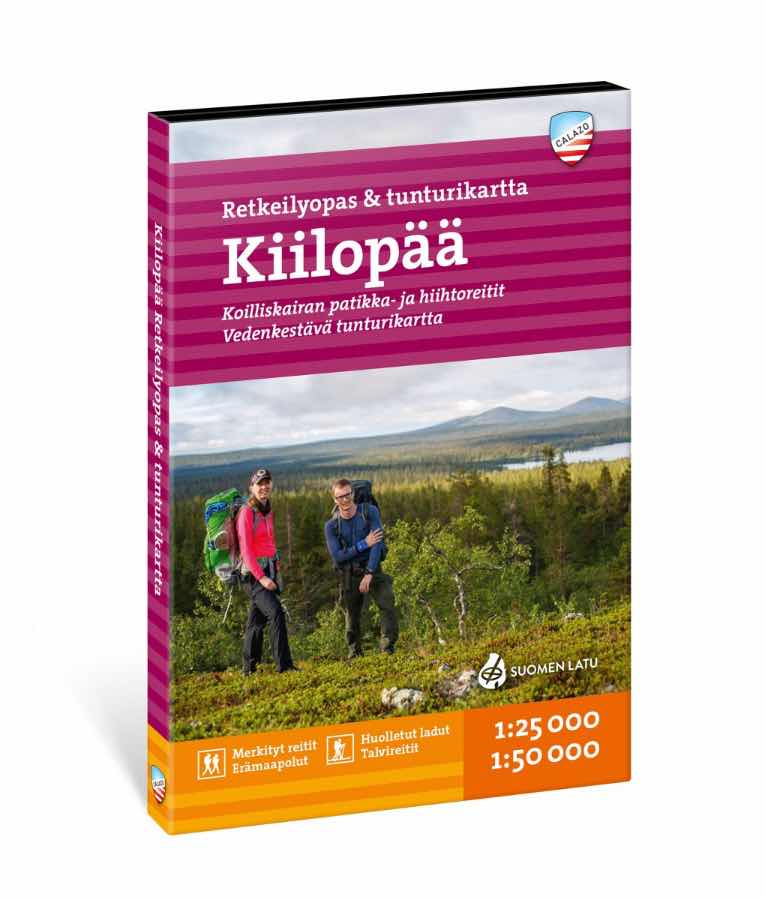 Calazo Kartat Kiilopää - Retkeilyopas & tunturikartta - 1:25 000 ja 1:50 000 Treeline Outdoors