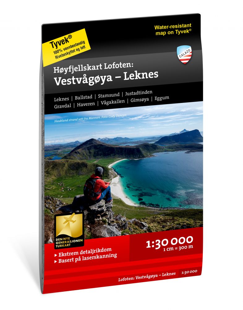 Calazo Kartat Høyfjellskart Lofoten: Vestvågøya – Leknes Treeline Outdoors
