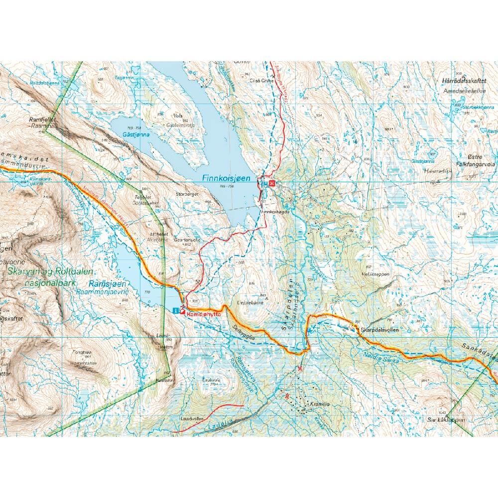 Calazo Kartat Turkart Norge pa tversturen (Stjørdal-Sylan) Treeline Outdoors