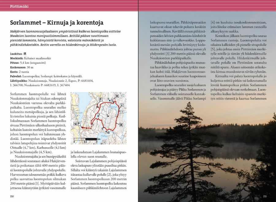 Calazo Kirjat Nuuksion retkeilyopas - Luonto, reitit ja kohteet Treeline Outdoors