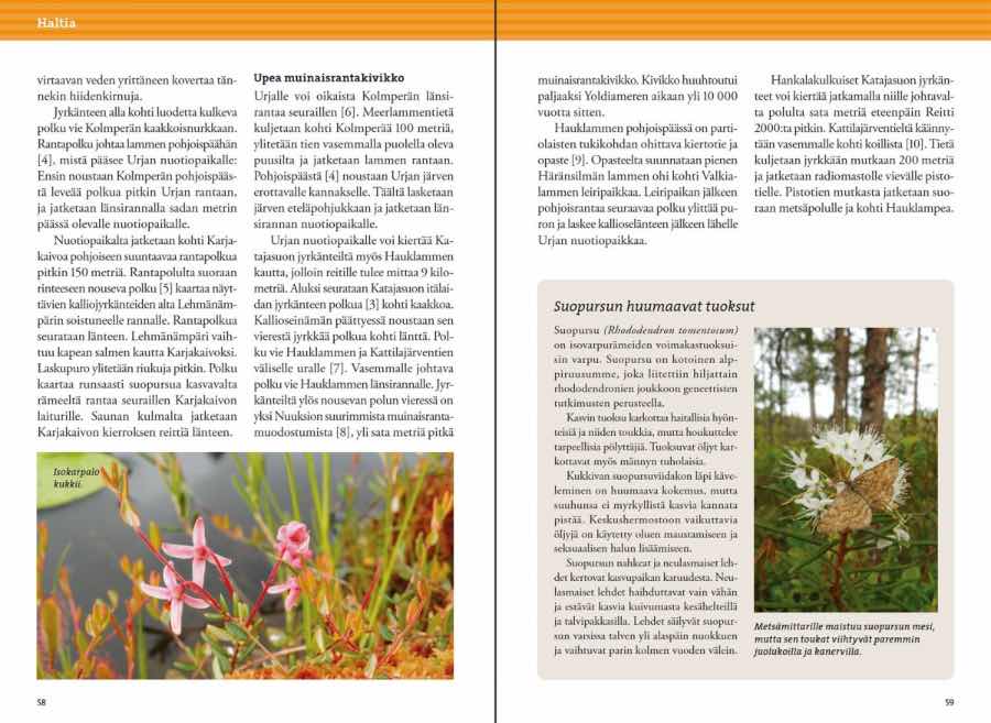 Calazo Kirjat Nuuksion retkeilyopas - Luonto, reitit ja kohteet Treeline Outdoors