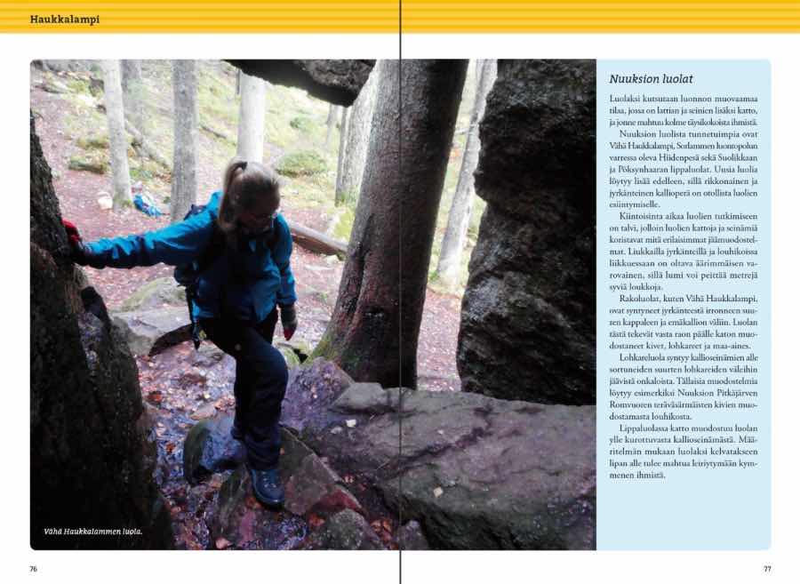 Calazo Kirjat Nuuksion retkeilyopas - Luonto, reitit ja kohteet Treeline Outdoors