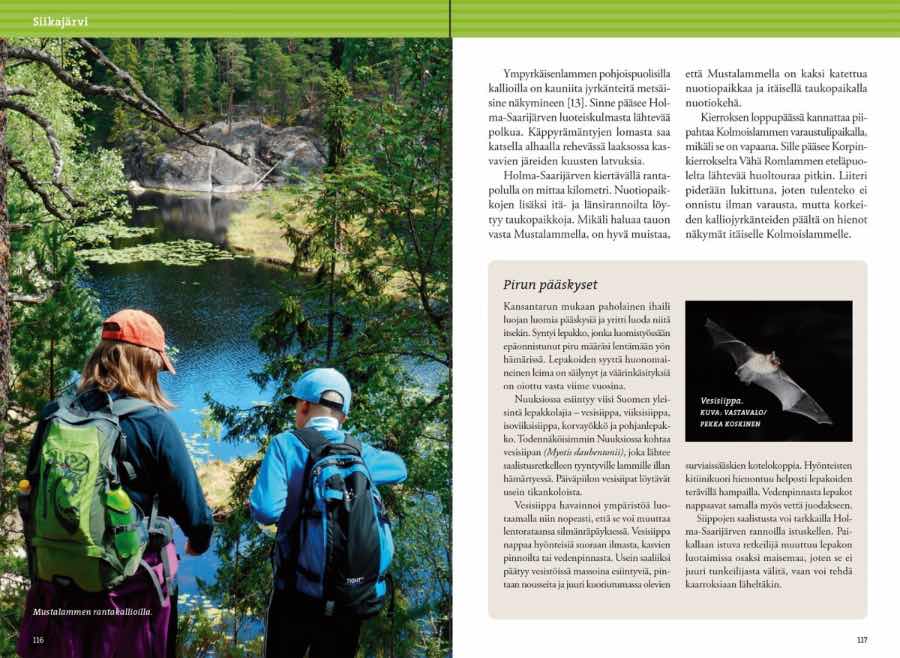 Calazo Kirjat Nuuksion retkeilyopas - Luonto, reitit ja kohteet Treeline Outdoors